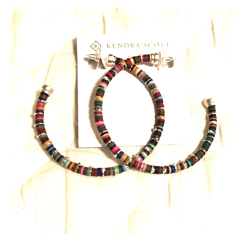 Large Kendra Scott Multicolored Hoop Earrings